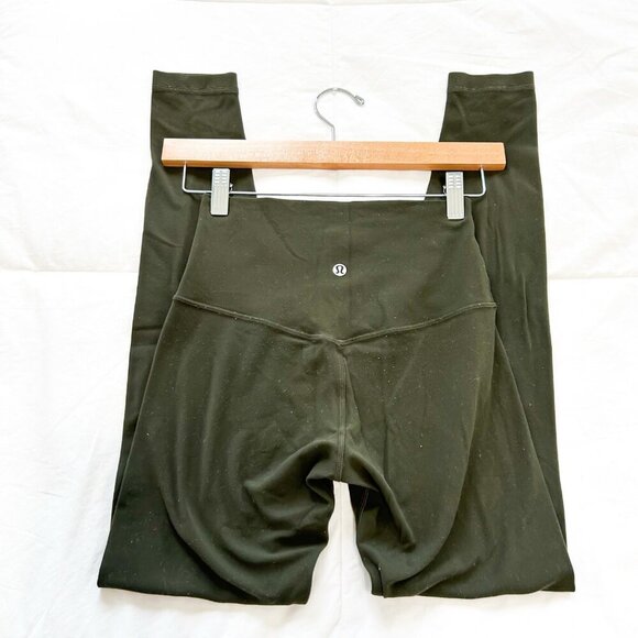 Lululemon Align Super High Rise Pant 28” Dark Olive Green Tights Women’s Size 4 - Picture 3 of 5